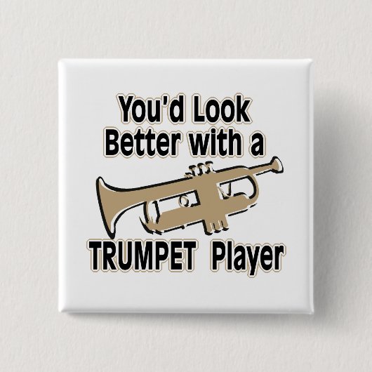 トランペットプレーヤーの方が良い 缶バッジ (正面)