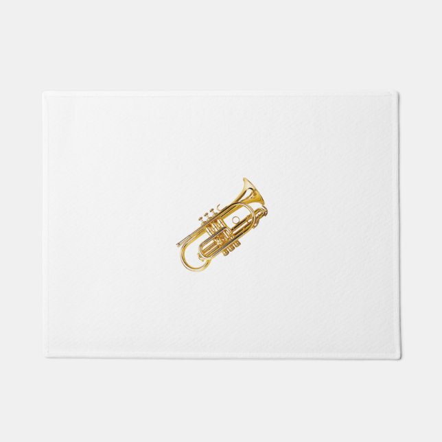 ***トランペットプレーヤーの***ドアマット ドアマット (正面)