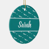 トランペットプレーヤーミュージシャンギフトパーソナライズされたカスタム セラミックオーナメント (右)