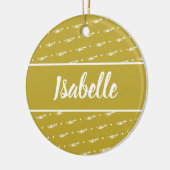 トランペットプレーヤーミュージシャンギフトパーソナライズされたカスタム セラミックオーナメント (左)