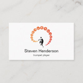 トランペットプレーヤーミュージシャンミニマリスト名刺 名刺