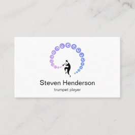 トランペットプレーヤーミュージシャンミニマリスト名刺 名刺
