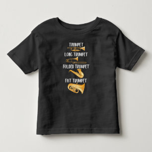 トランペットプレーヤーミュージック楽器ミュージシャン トドラーTシャツ
