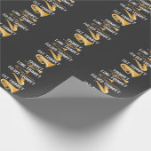 トランペットプレーヤーミュージック楽器ミュージシャン ラッピングペーパー (角)