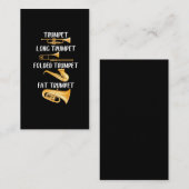 トランペットプレーヤーミュージック楽器ミュージシャン 名刺 (正面/裏面)