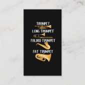 トランペットプレーヤーミュージック楽器ミュージシャン 名刺 (正面)