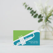 トランペットプレーヤー先生ミュージカル楽器スタジオ 名刺 (スタンド正面)