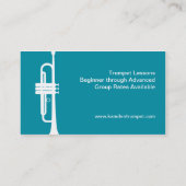 トランペットプレーヤー先生ミュージカル楽器スタジオ 名刺 (裏面)