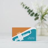 トランペットプレーヤー先生ミュージシャンミュージックスタジオ 名刺 (スタンド正面)