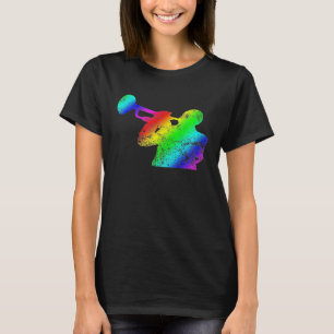 トランペットプレーヤー音楽ミュージカルティーTシャツ Tシャツ