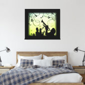 トランペットホルン部門音楽アート キャンバスプリント (インサイチュ (寝室))