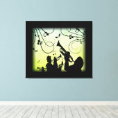 トランペットホルン部門音楽アート キャンバスプリント (インサイチュ (ウッドフロア))