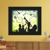 トランペットホルン部門音楽アート キャンバスプリント (インサイチュ (リビング))