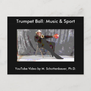 トランペットボール:音楽&スポーツ葉書7 ポストカード