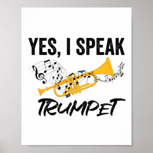 トランペットミュージカル楽器 Trumpetバンドギフト ポスター