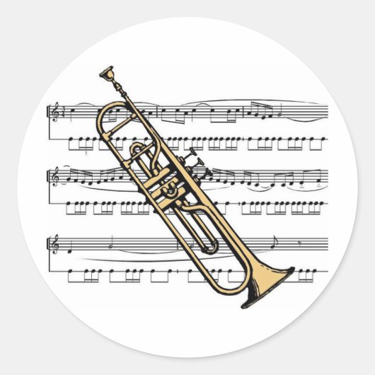 トランペットミュージカル11B ラウンドシール (正面)