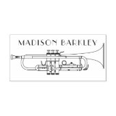 トランペットミュージシャンバンド先生ゴムスタンプ ラバースタンプ (インプリント)