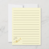 トランペットミュージシャンバンド先生サンキューカード サンキューカード (裏面)