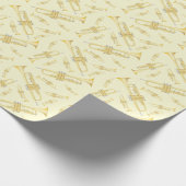 トランペットミュージシャンバンド先生ラッピング紙 ラッピングペーパー (角)