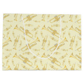 トランペットミュージシャンバンド先生ラージ抱き枕 ラージペーパーバッグ (裏面)