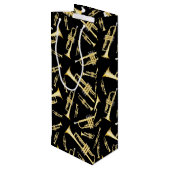 トランペットミュージシャンバンド先生ワイン抱き枕 ワインギフトバッグ (裏面アングル)