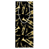 トランペットミュージシャンバンド先生ワイン抱き枕 ワインギフトバッグ (裏面)