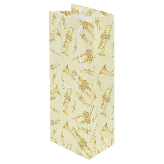 トランペットミュージシャンバンド先生 ワインギフトバッグ (裏面アングル)