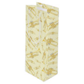 トランペットミュージシャンバンド先生 ワインギフトバッグ (正面アングル)