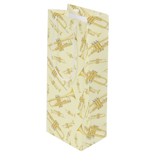 トランペットミュージシャンバンド先生 ワインギフトバッグ (正面アングル)