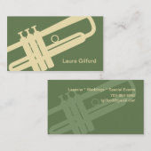 トランペットミュージシャン先生プレイヤースタジオミュージック 名刺 (正面/裏面)