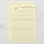 トランペットミュージシャン先生文具 便箋 (正面/裏面)