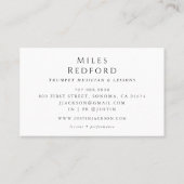 トランペットミュージシャン音楽先生 名刺 (裏面)