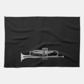 トランペットミュージシャン キッチンタオル (横)