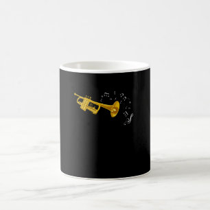 トランペットミュージックシートミュージシャンジャズ コーヒーマグカップ