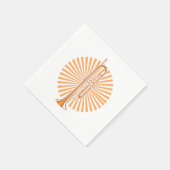 トランペットミュージック楽器オーケストラバンドジャズギフト スタンダードカクテルナプキン (角)