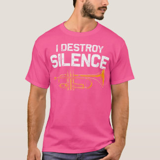 トランペットラッパ好きおもしろいの無音おもしろい Tシャツ