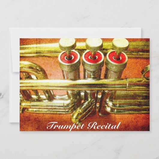 トランペットリサイタルカッコいいジャズのスタイリッシュ演奏 招待状 (正面)