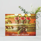 トランペットリサイタルカッコいいジャズのスタイリッシュ演奏 招待状 (スタンド正面)