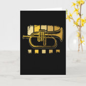 トランペットヴィンテージ カード (黄色い花)