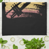 トランペットヴィンテージ キッチンタオル (折り畳み)