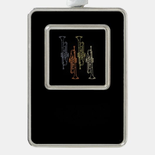 トランペットヴィンテージ シルバープレートフレームオーナメント (正面)