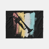 トランペットヴィンテージ フリースブランケット (正面(横))