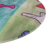 トランペット付きクリスマスエンジェル カッティングボード (角)