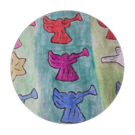 トランペット付きクリスマスエンジェル カッティングボード