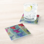 トランペット付きクリスマスエンジェル ガラスコースター (アングル)