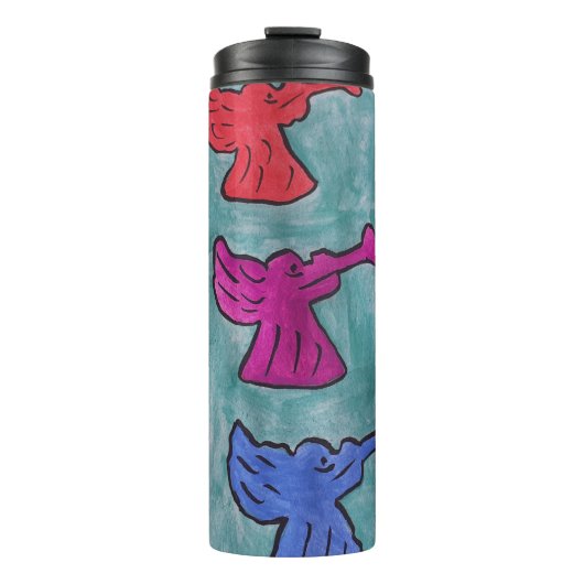 トランペット付きクリスマスエンジェル タンブラー (正面)