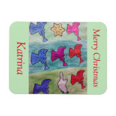 トランペット付き天使は柔軟 マグネット (横)