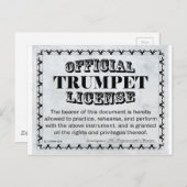 トランペット免許 ポストカード (正面/裏面)