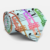 トランペット及び音楽ノート ネクタイ (ロール)