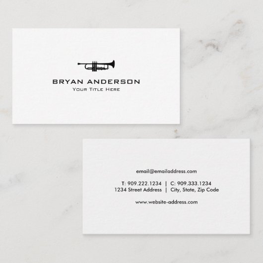 トランペット名刺 名刺 (正面/裏面)